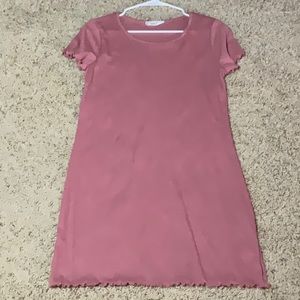 Peachy color ribbed dress size L
